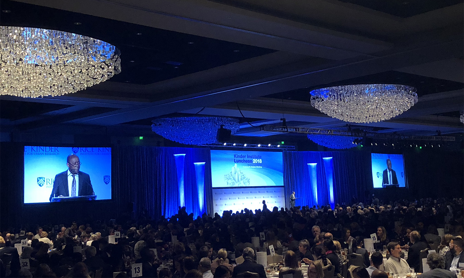 Houston Mayor Sylvester Turner speaking at Kinder Institute Luncheon 2018