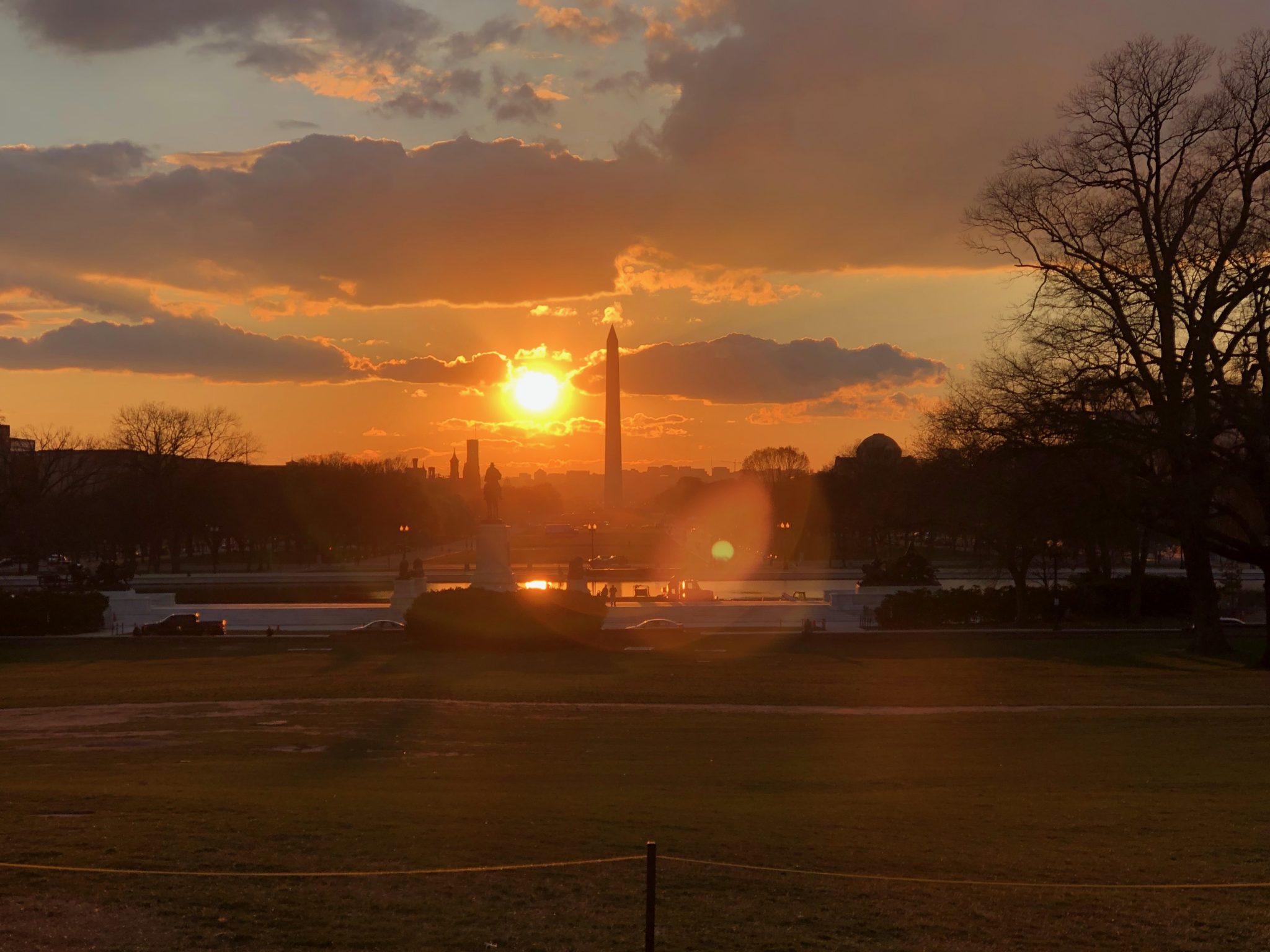 Washington Monument at sunset