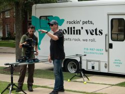 VISION team planning shots behind the scenes Rollin' Vets video shoot