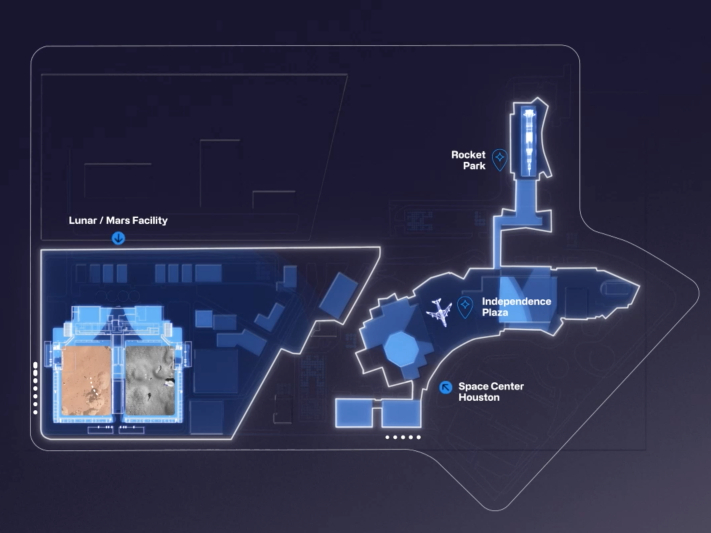 2D Space Center Houston campus blueprint
