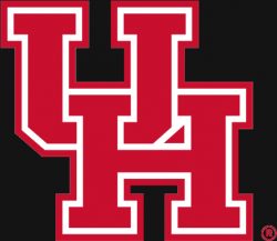 UH Red Logo on Black Background