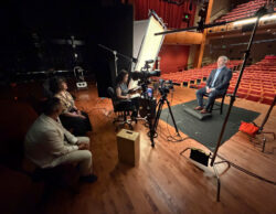 Behind-the-scenes interview production for the Hobby Center for the Performing Arts “Raise the Curtain” Gala video in Houston, Texas.
